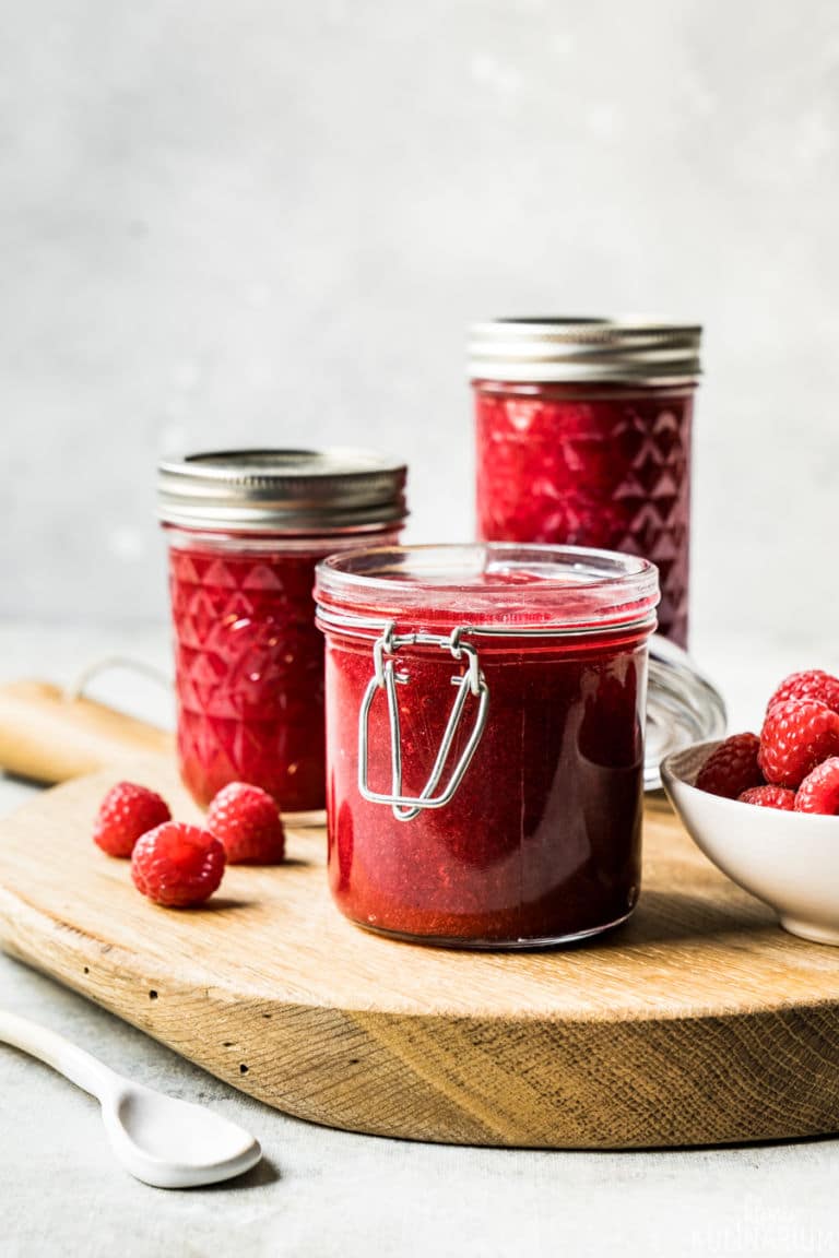 Himbeermarmelade ohne Gelierzucker - Kleines Kulinarium