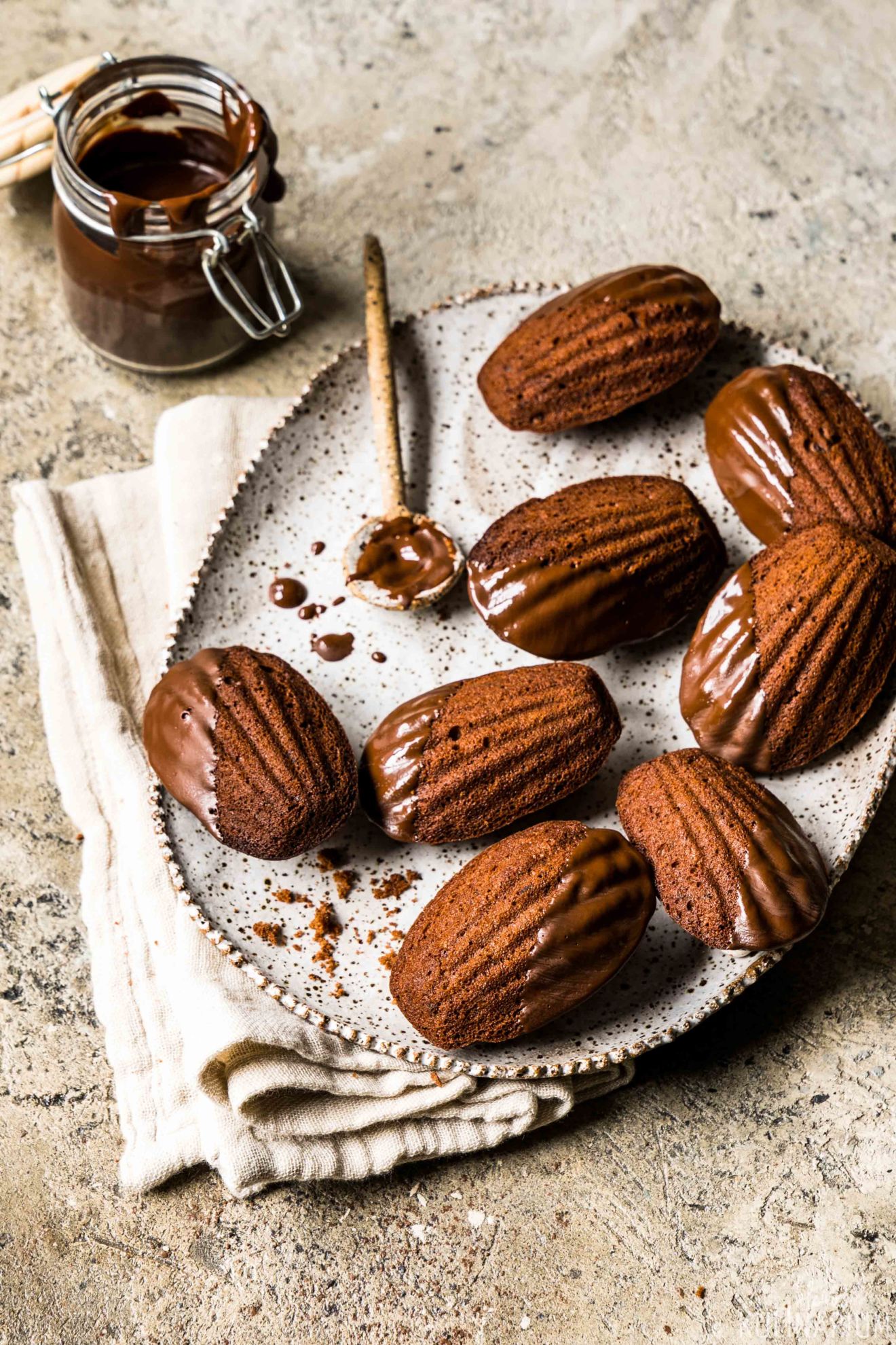 Madeleines au chocolat Schokoladen Madeleines - Kleines Kulinarium