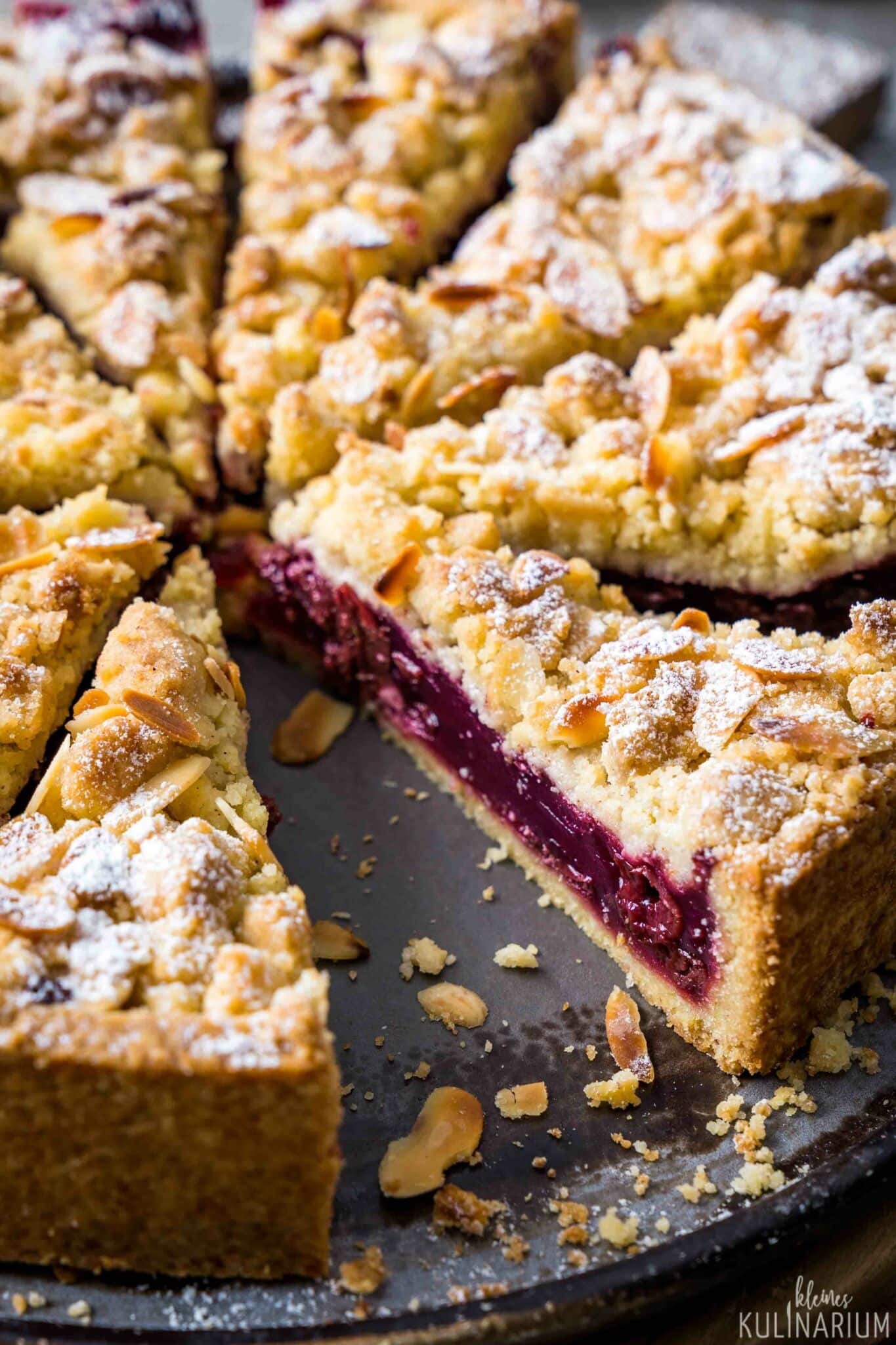 Klassischer Kirsch-Streusel-Kuchen - Kleines Kulinarium